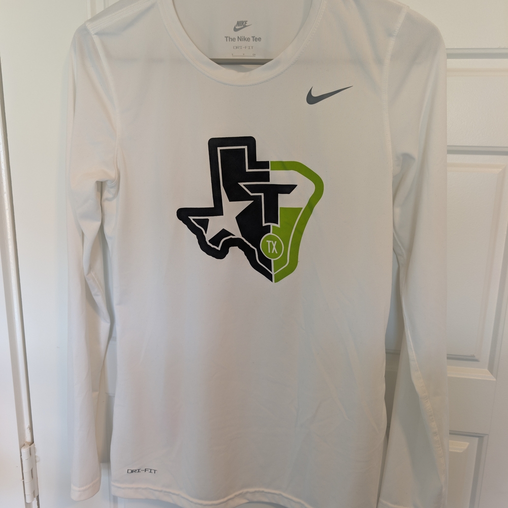 Nike Women's S White Texas State Outline Dri-FIT Legend Training Top CU7545-100